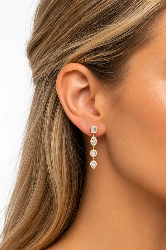 Boucles d'oreilles Lev porté
