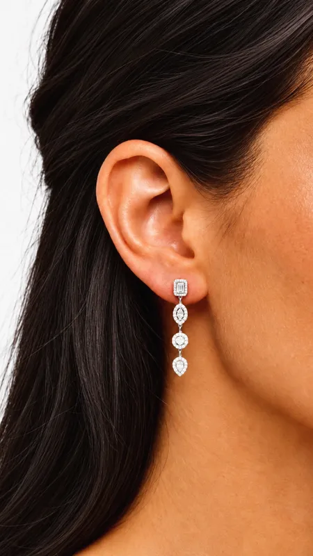Boucles d'oreilles Lev porté