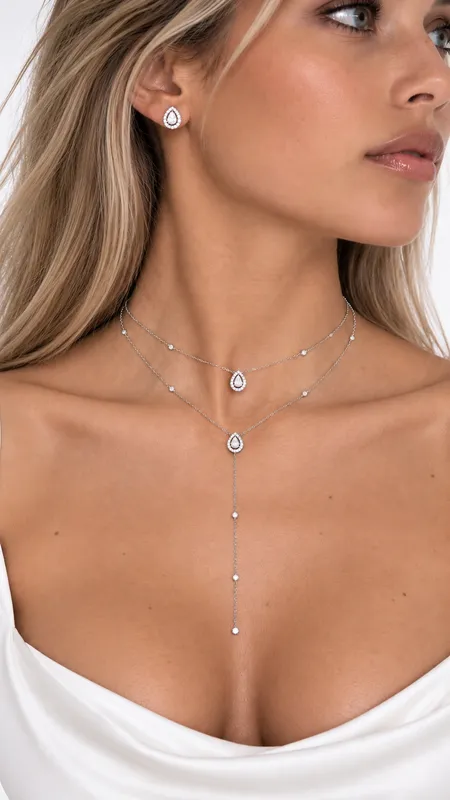 Collier double poire
